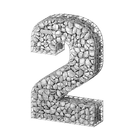 Bellissa Gabionen Ziffer 2 97182 Steinkorb Als 3d Ziffer