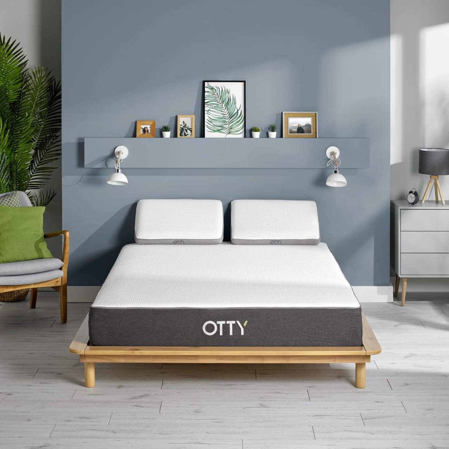 Otty Original Memory Foam Mattress Double Hybrid 2000 Pocket Springs Mattresses Temperature Regulating 25cm Thickness Medium Firm Support Mattress In A Box 100 Night Trial Buy Online In