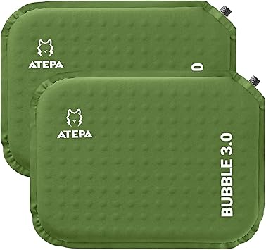 Amazon Atepa クッション 座布団 低反発 携帯座布団 エアピロー 厚さ3cm コンパクトマット インフレータブル アウトドア キャンプ 観戦 花見 出張 自宅 オフィスに最適 携帯まくら Atepa ピクニックブランケット