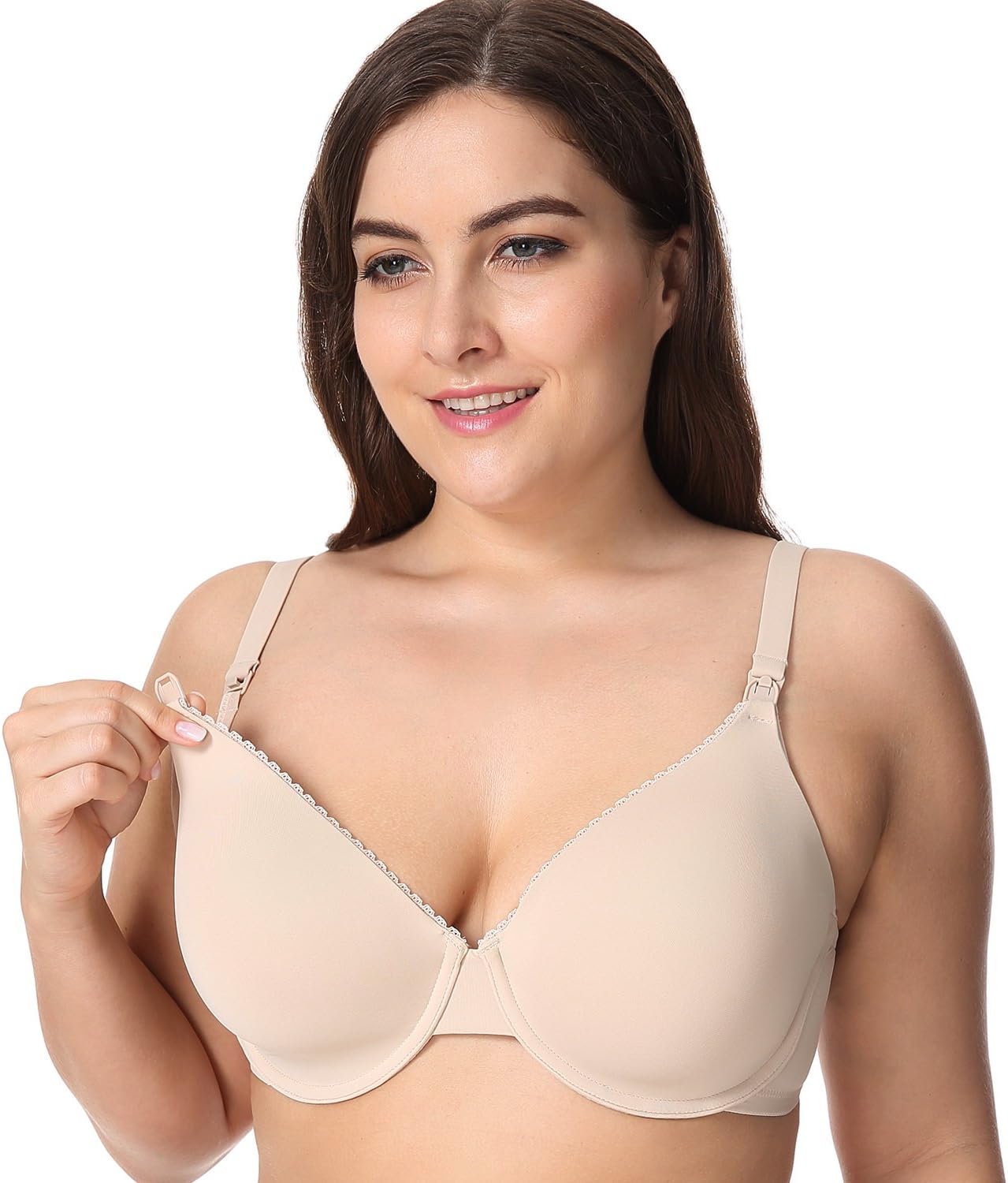 ZHFC-Pregnant women breast-feeding underwear before opening big yards breast-feeding bra full cup plus fat increase summer thin money