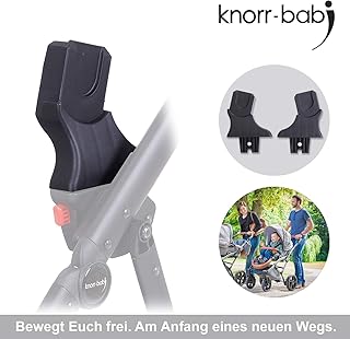 knorr-baby 35096 Adapter für Babyschale - Kombi-Kinderwagen YAP und MADEIRA, Schwarz