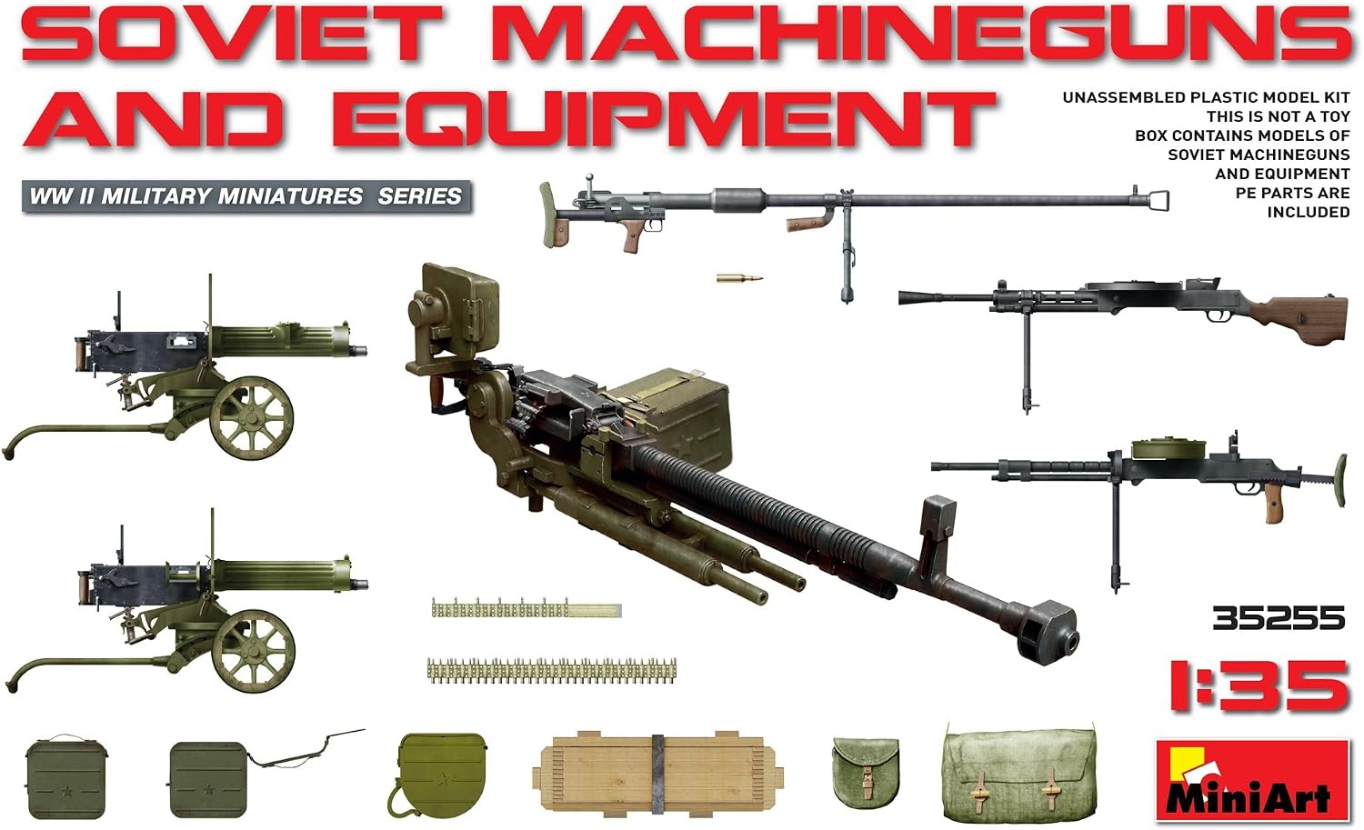 Miniart 1: 35 - Soviet Machine Guns & Equipment, Various, Various