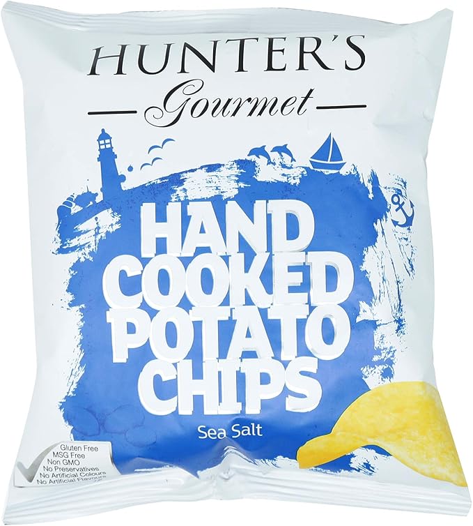Hunter's Gourmet Hand Cooked Potato Chips Sea Salt 40gm Buy Online