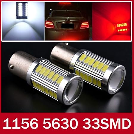 Amazon 1 ピース 1156 Ba15s P21w 33 Led 5630 5730 Smd車の テール電球ブレーキ ライト オート リバー スランプ昼間ランニング ライト赤白黄 白い ブレーキ テールランプ 車 バイク