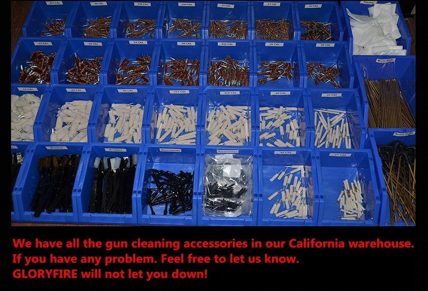 GLORYFIRE Universal Gun Cleaning Kit Hunting Rifle Handgun Shot Gun Cleaning Kit for All Guns with Case Travel Size Portable Metal Brushes : Sports & Outdoors