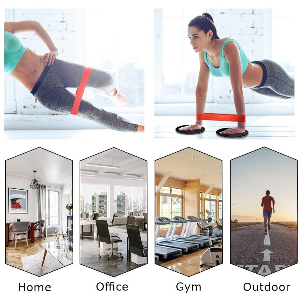 YAHEY Resistance Bands,Set of 5 Elastic Loop Exercise Bands for Yoga,Weight loss,Rehab,Home workouts and so on,with Cooling Towel,Instruction Manual&Carry Bag