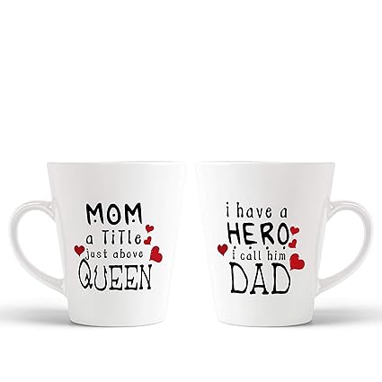 mom and dad mug set