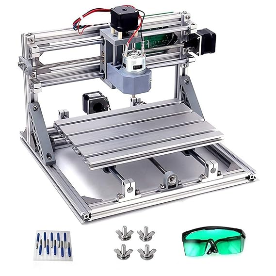 DIY CNC Router Kits, MYSWEETY CNC Gravur Maschine 2418 DIY Grbl Kontrolle 3 Achsigen Graviermaschine Fräsmaschine Fräse Masch