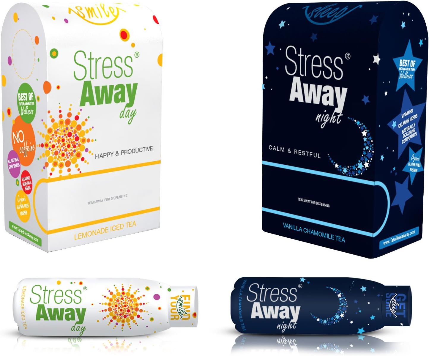 Stress Away Day & Night, Combo Packs - 12-bottles