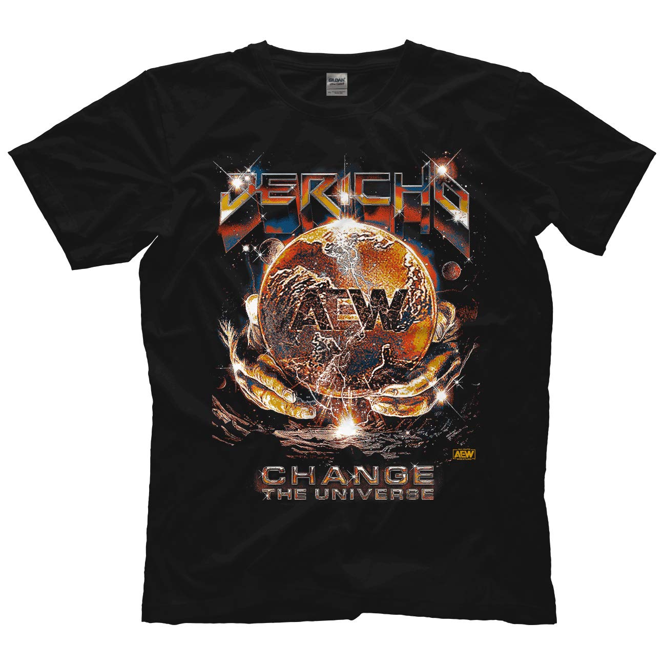 Licensed Chris Jericho Change The Universe AEW All Elite Wrestling Adult T-Shirt