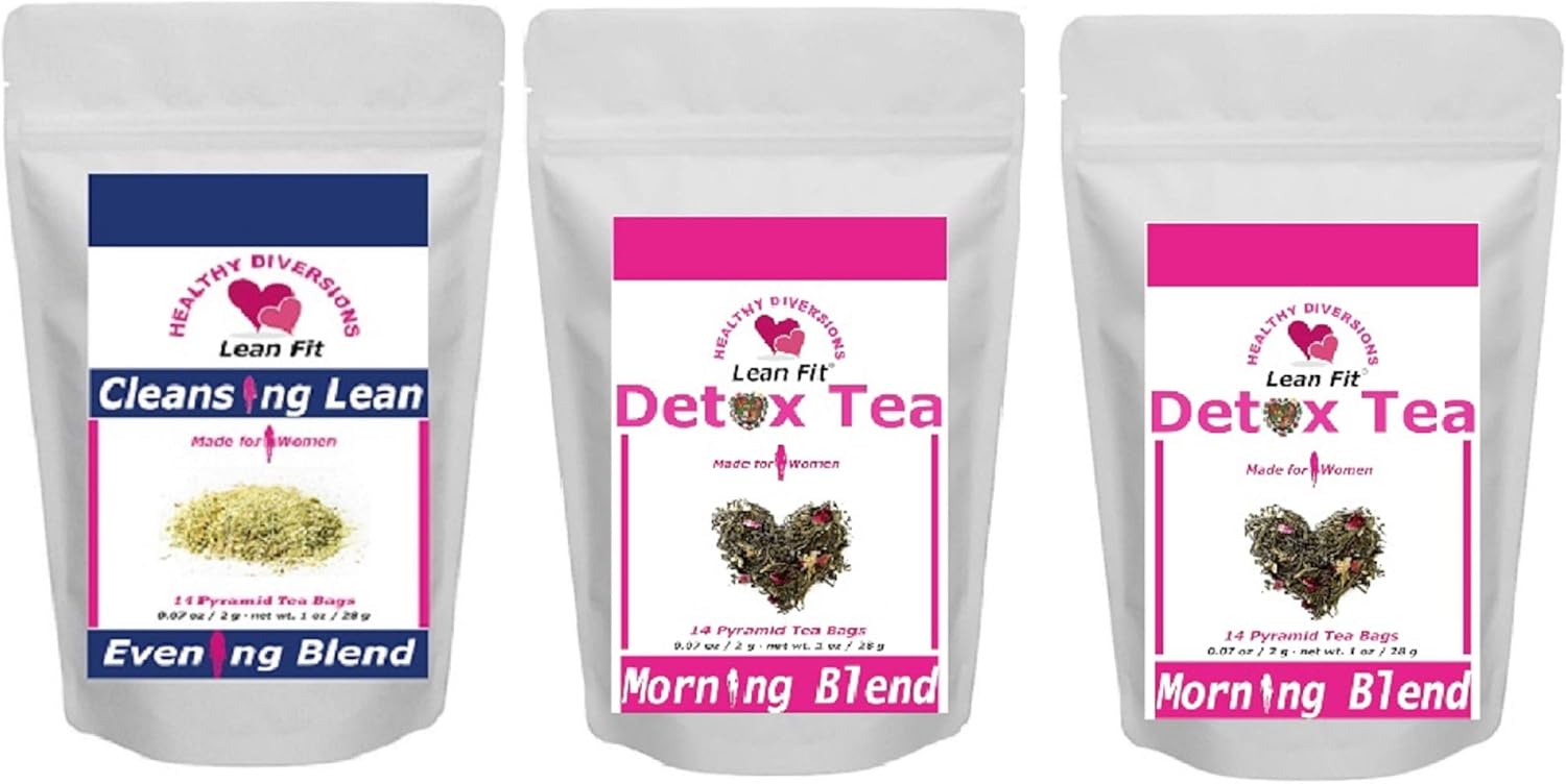 Amazon Com Leanfit Herbal Tea For Woman 28 Days Teatox Morning Blend 28 Teatox Green Tea Leaves 28 Day Supply Morning Evening Blend Reduce Bloating Boost Metabolism Health Personal Care