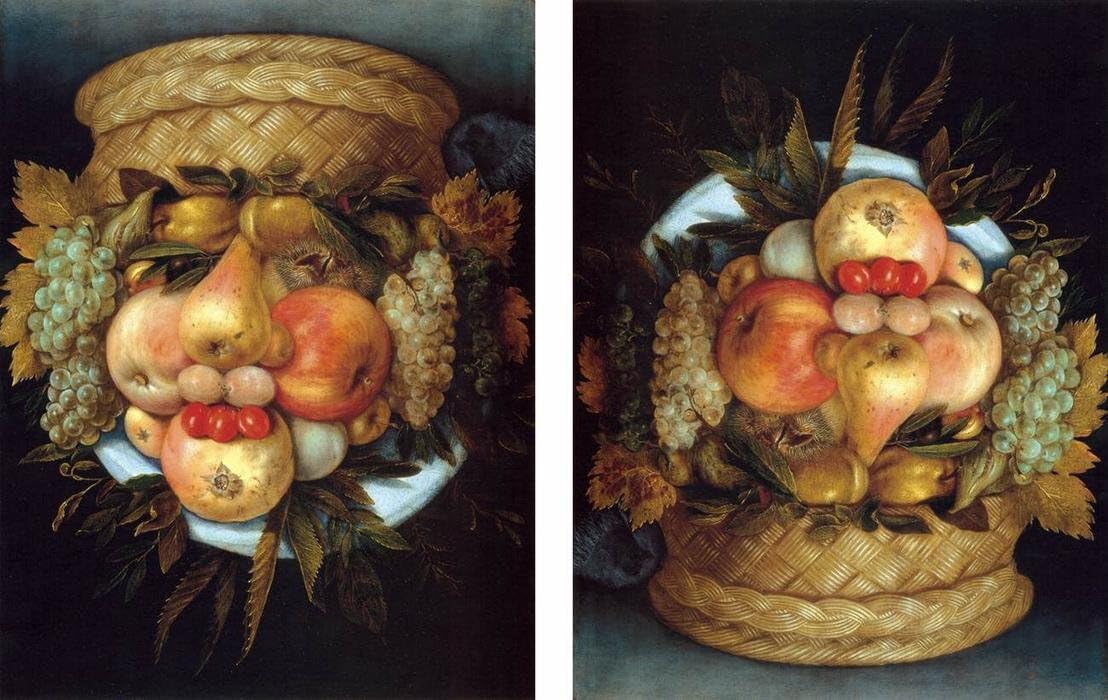 Testa Reversibile Con Cesto Di Frutta