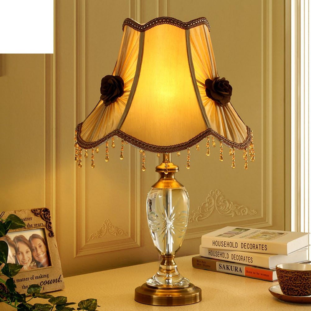 european crystal table lamp rose