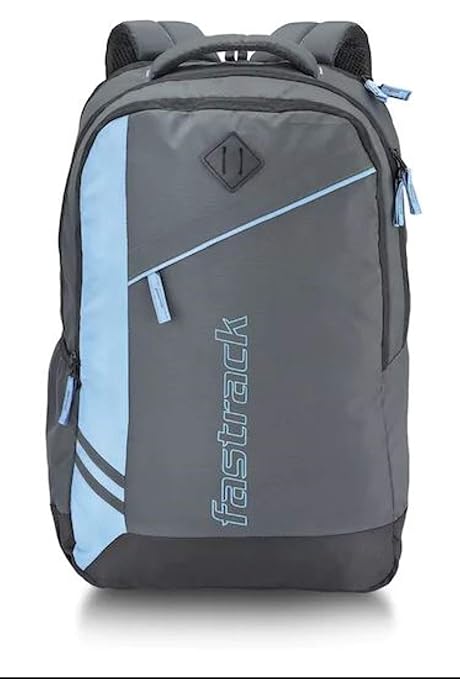Fastrack A0749NGY01 Zigzag Grey Backpack