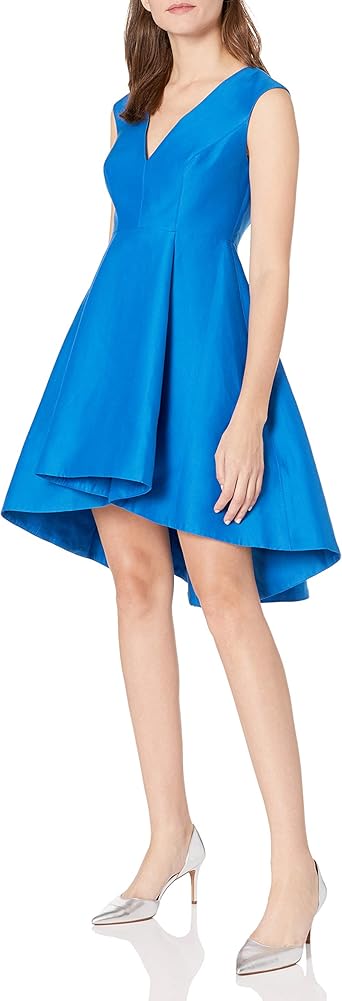 halston heritage fit and flare dress