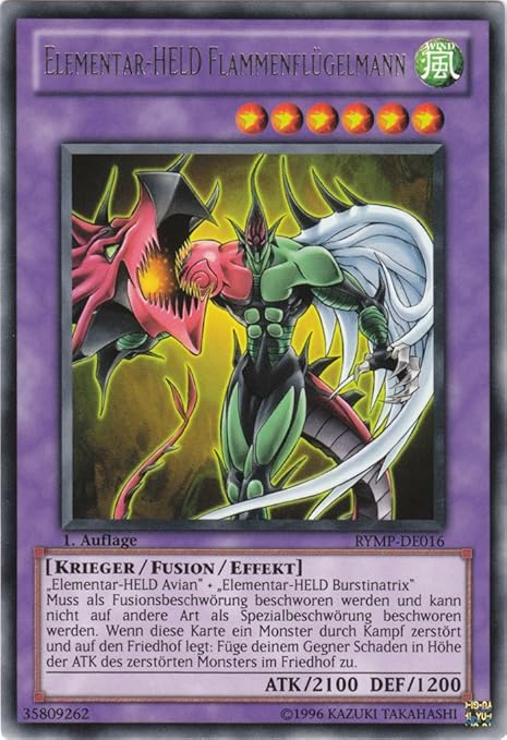 Yu Gi Oh Karte Elementar Held Flammenflugelmann Rymp De016 Rare Amazon De Spielzeug