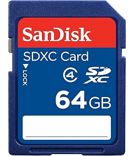 SanDisk 64GB Class 4 SDXC Flash Memory Card, Frustration-Free Packaging- SDSDB-064G-AFFP (Label May Change)