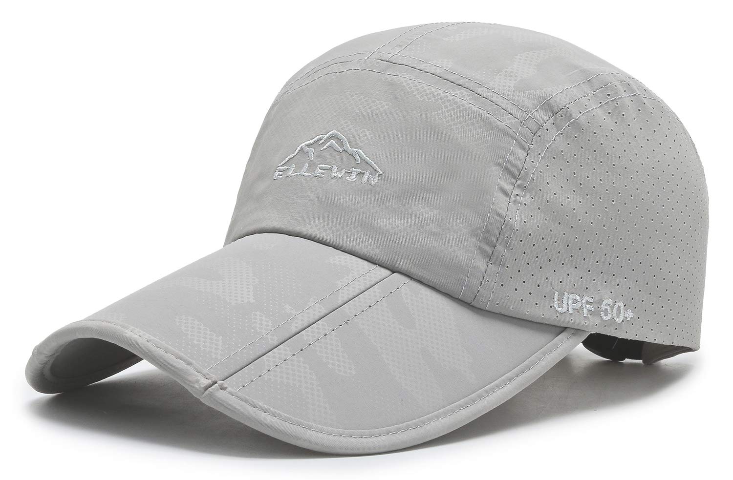 Unisex Baseball Cap UPF 50 Unstructured Hat with Foldable Long Large Bill