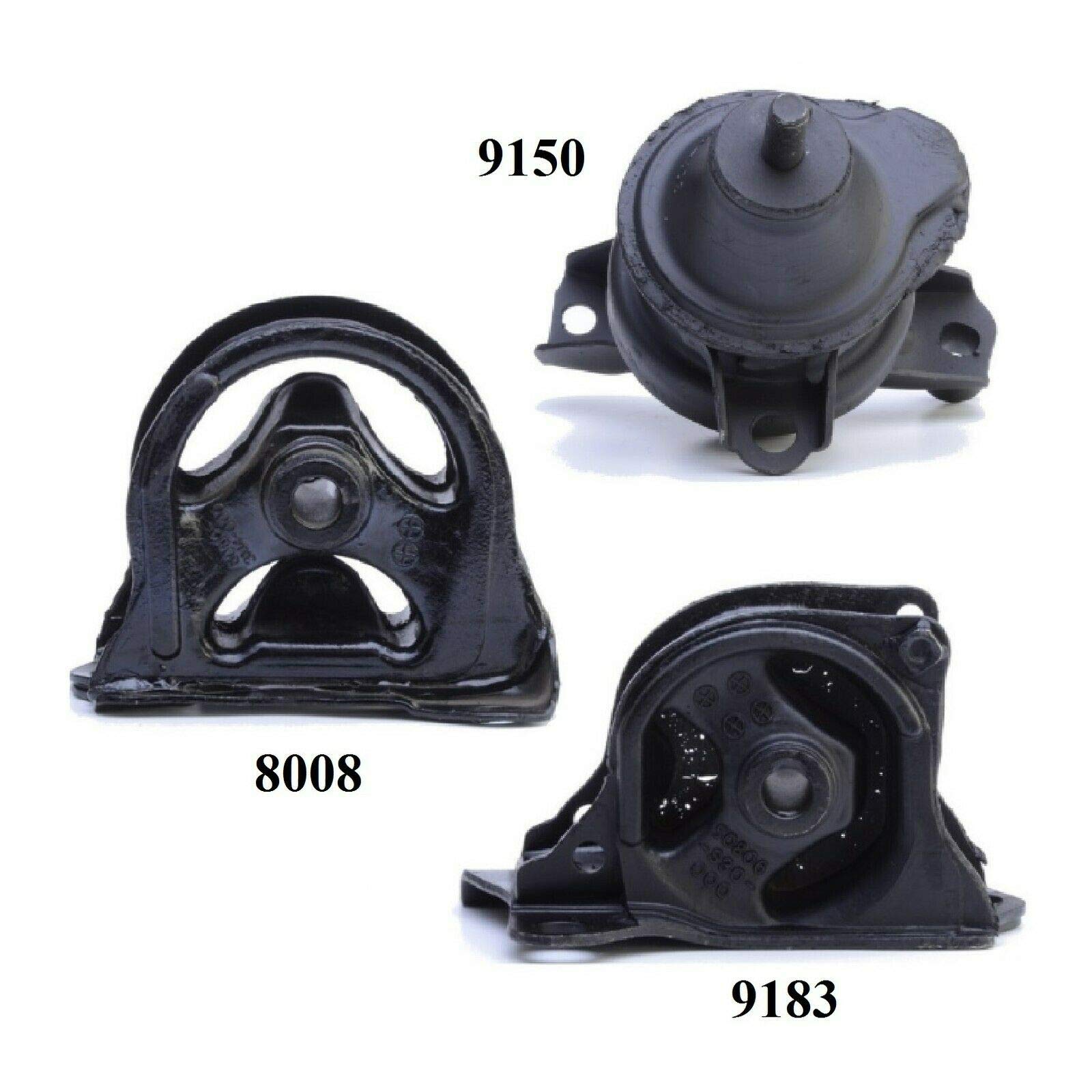 8USAUTO 3 PCS Motor & Trans Mount FIT 1997-2001 Honda Prelude 2.2L