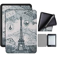 Capa Kindle Paperwhite 10ª geração à prova d'água - Função Liga/Desliga - Fechamento magnético - Silicone - Paris