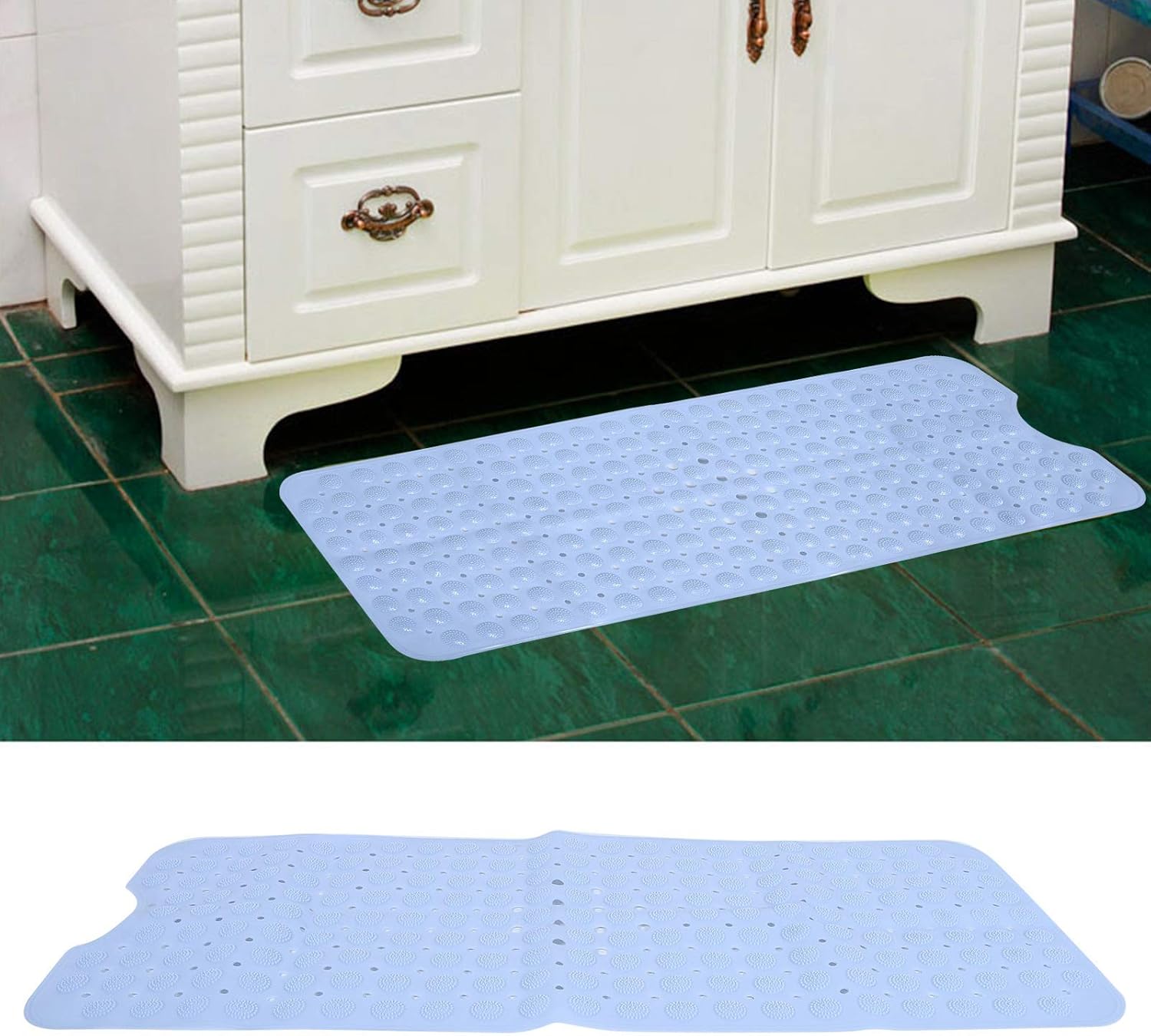 Yosoo Shower Stall Mat, Bath Tub Mats Shower Bath Mat Suction Cup Non‑Slip Bathroom Mat Safety Massage Pad for Bathroom Shower Floors: Home & Kitchen