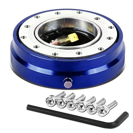 1 Silver 6-Hole Steering Wheel Short Quick Release Hub Adapter