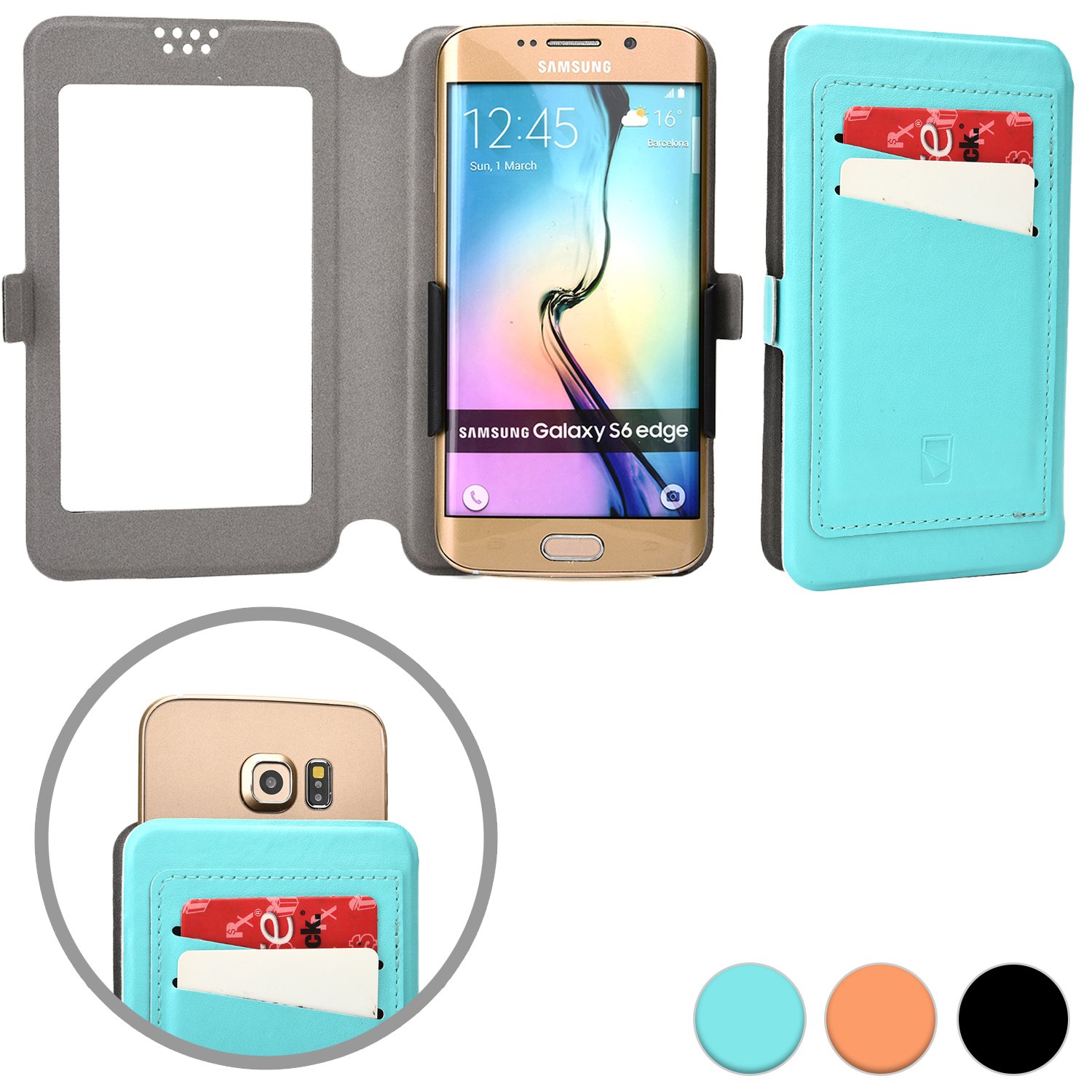 Amazon.com: Cooper Cases(TM) Slider Pocket Universal 5" Smartphone Wallet  Case in Aquamarine: Cell Phones & Accessories