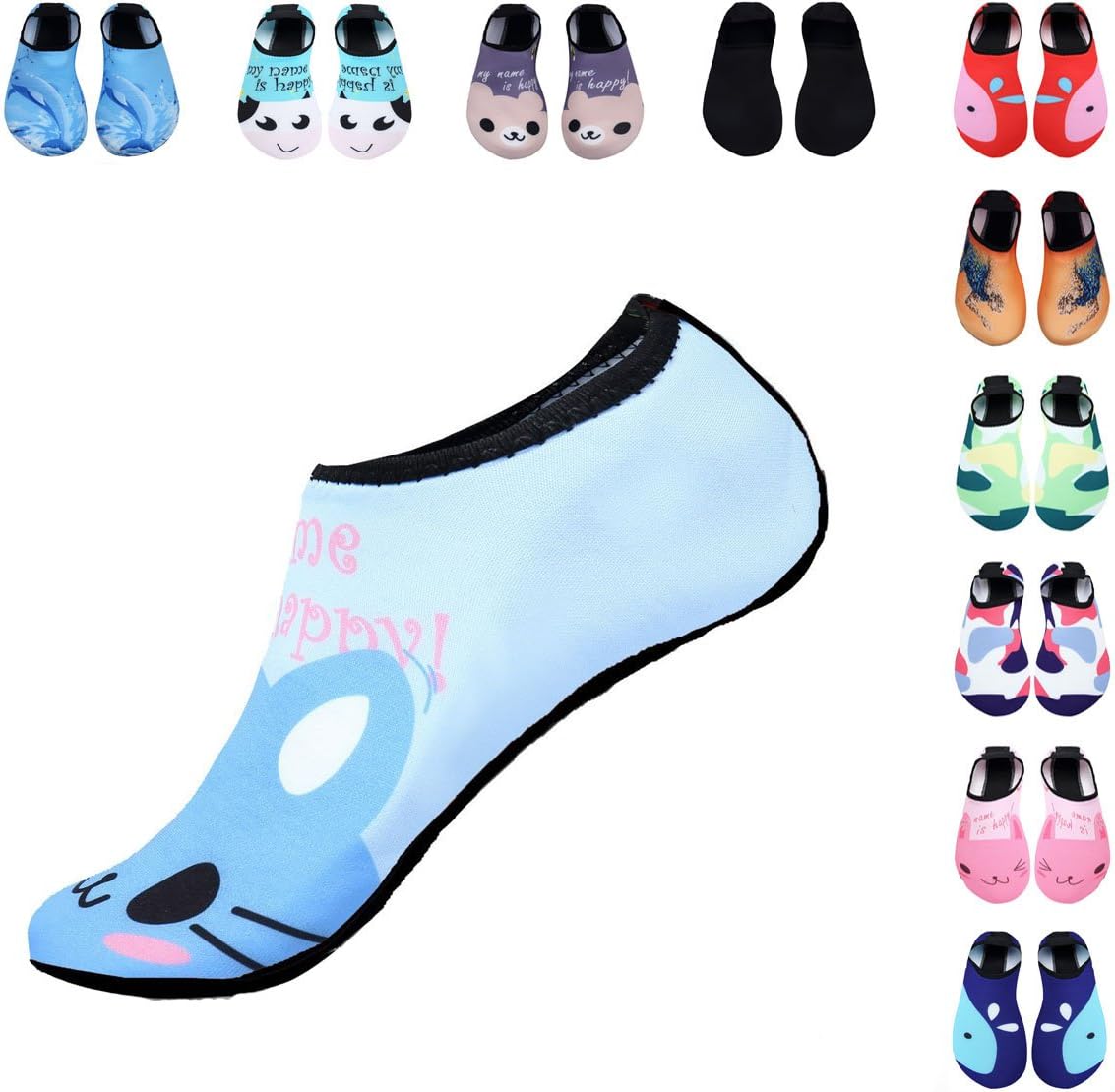 Water Shoes for Women Men Kids,YOOKOO Durable Sole Barefoot Water Skin Shoes Aqua Socks For Beach Pool Sand Swim Surf Yoga Water Aerobics