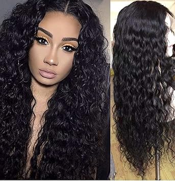 Amazon Com 13x6 Loose Curly Human Hair Wigs Pre Plucked Lace