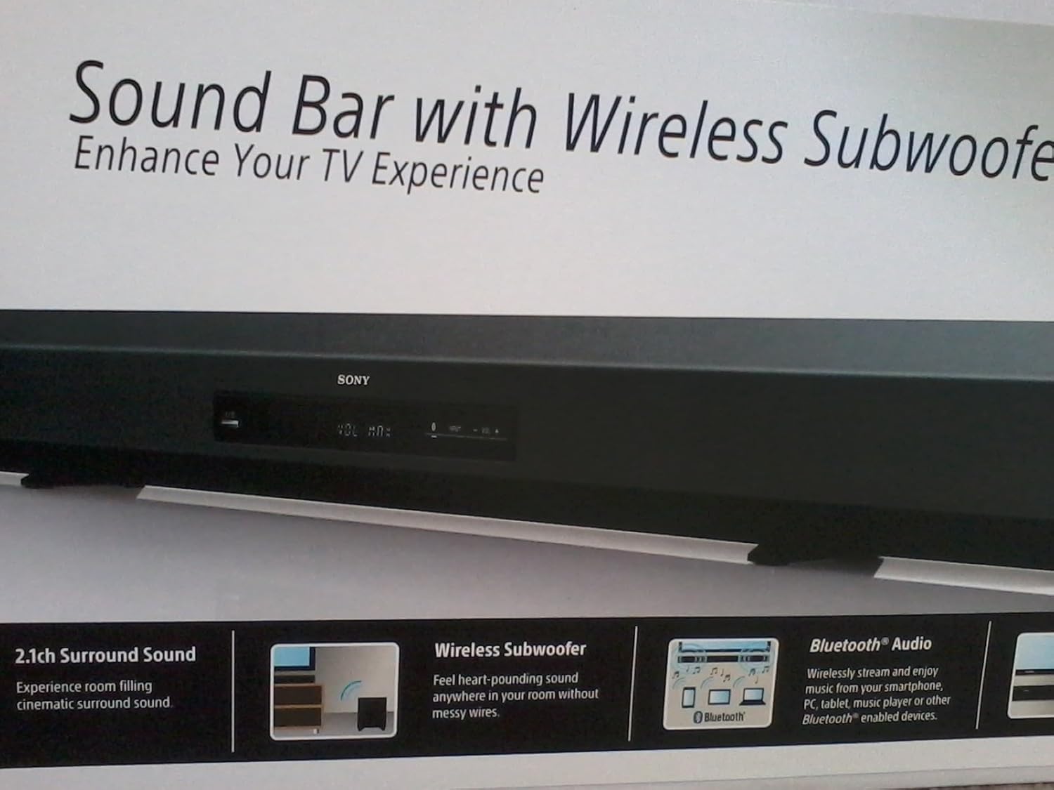 sony htct260h sound bar with wireless subwoofer