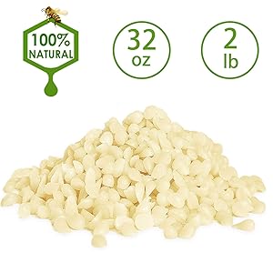 YYCH 2-lb Pure White Beeswax Pellets-100% Pure