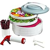 Nesco FD-61WHC Snackmaster Express Food Dehydrator All-In-One Kit with Jerky Gun - MADE IN USA