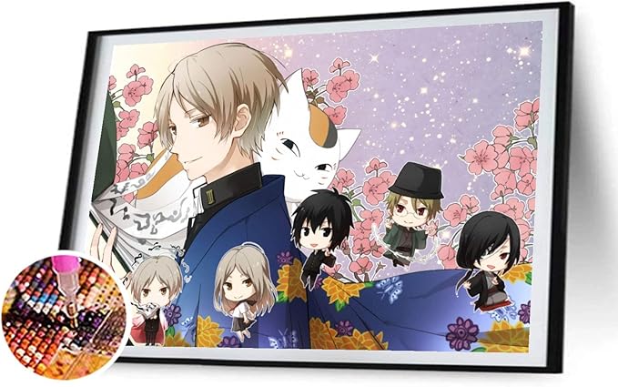 Amazon ダイヤモンドアート 夏目友人帳 絵画キット 刺繍キット 初心者向け 描画ツールキット ダイアモンドビーズ絵画 塗装キットdiy アートワーク 家の壁の装飾工芸品ギフト絵画 ホームの装飾 刺しゅうキット 通販