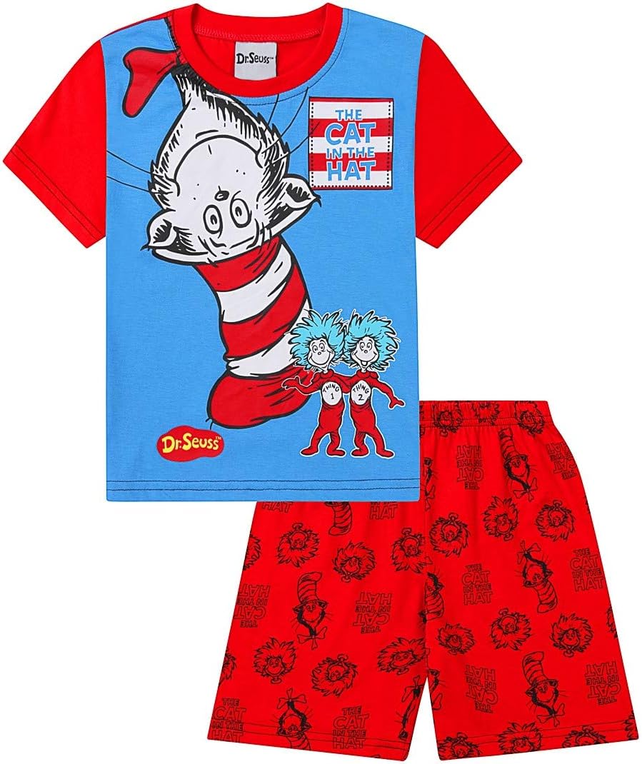 Official Cat in The Hat Short Pyjamas Thing 1 Thing 2