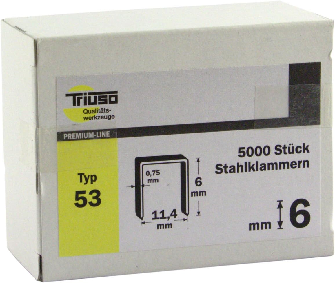 Triuso Staples for Hand Tacker Staples (Pack of 5000) For TackerVPE Clamp Length: 6 mm