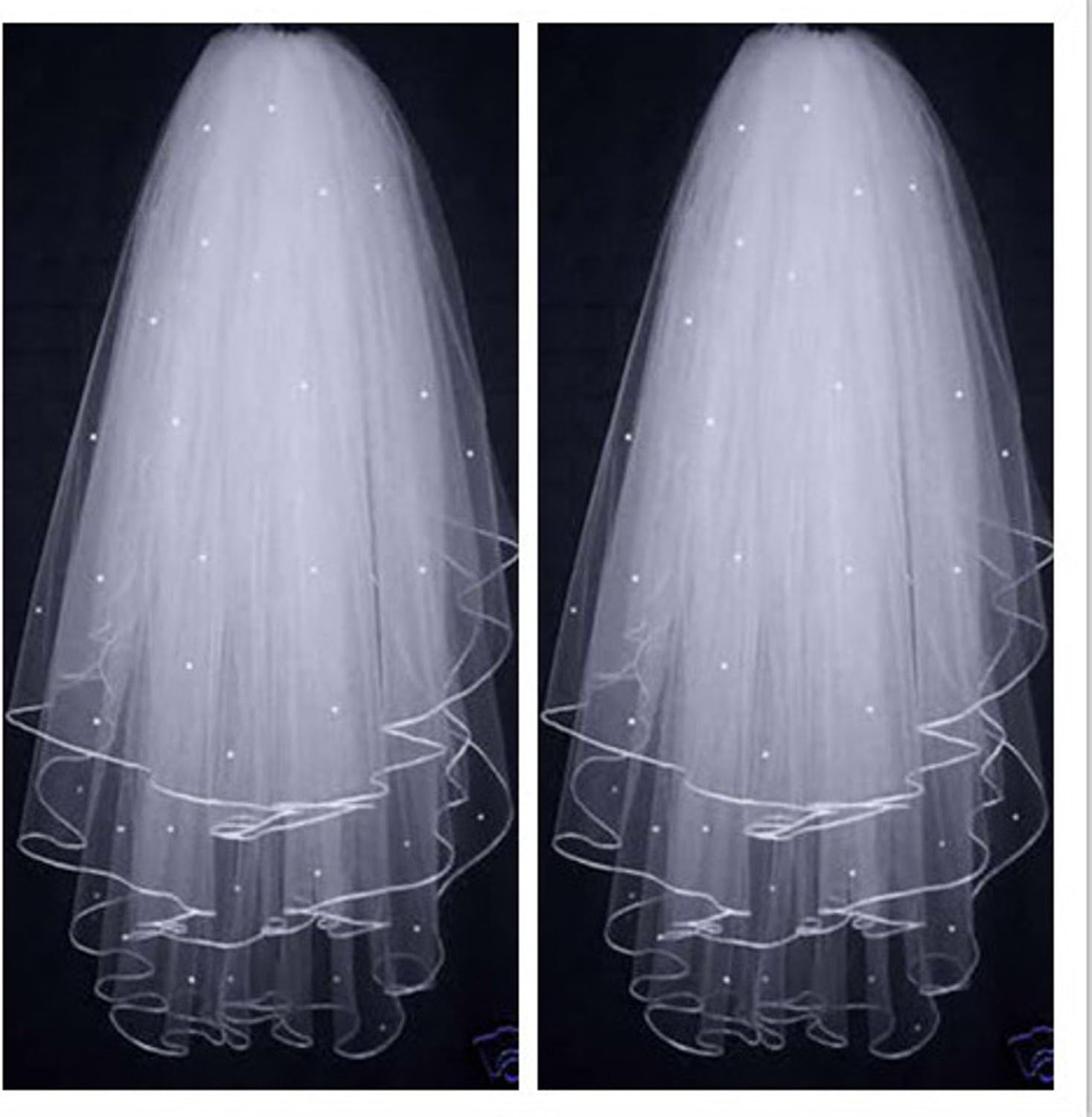 Wedding Veil With Pearls Three Layers Wedding Accessories For Bride Wedding Accessories