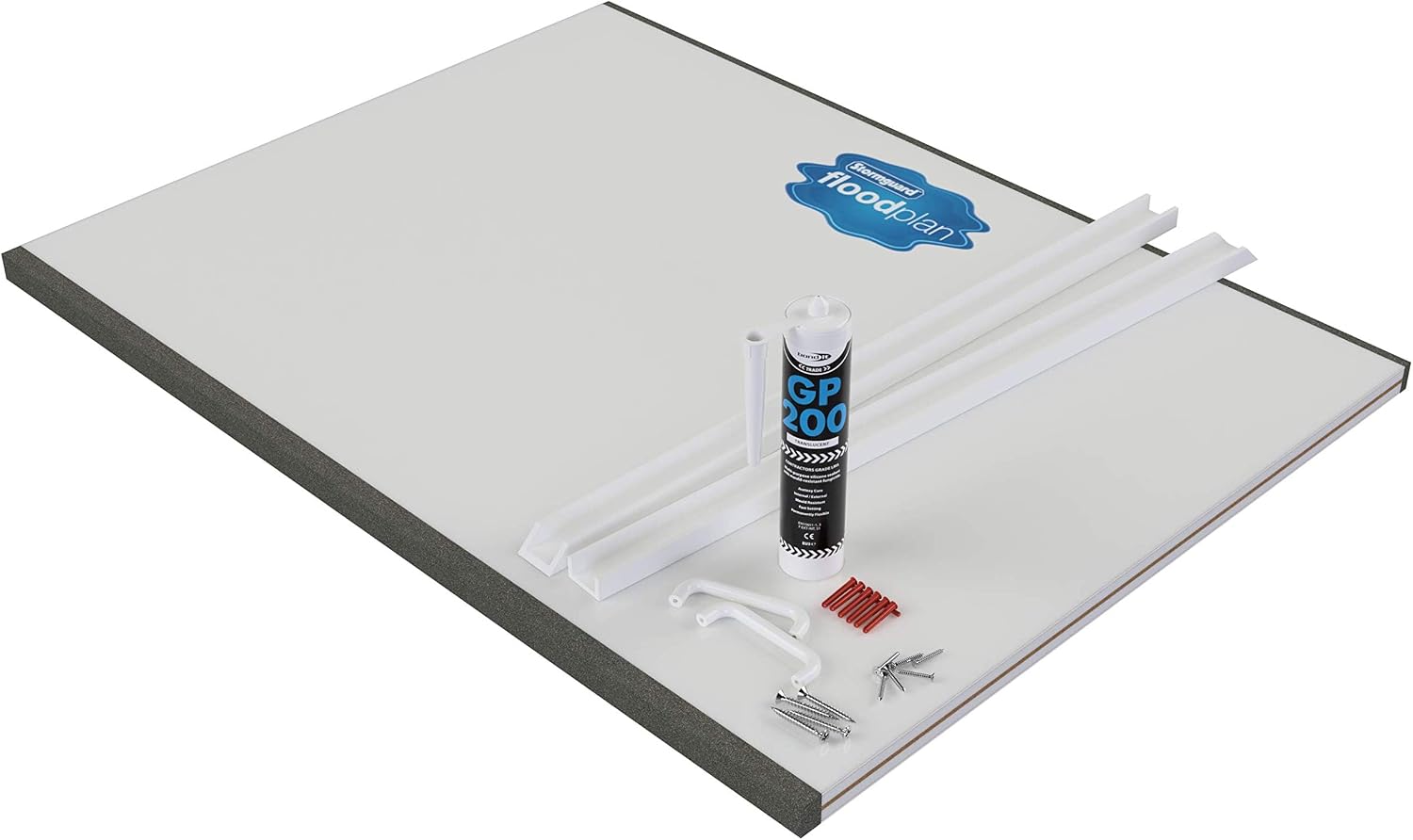 Stormguard Floodplan 30FP001 Barrier Universal Single Door KIT 970mm Wide x 750mm HIGH STORMGUARD Flood Plan, White, 28MM Thick - Image 3