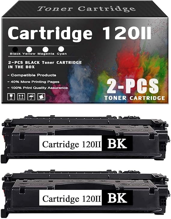 2Pack 120II High Yield Black Toner Cartridge Compatible