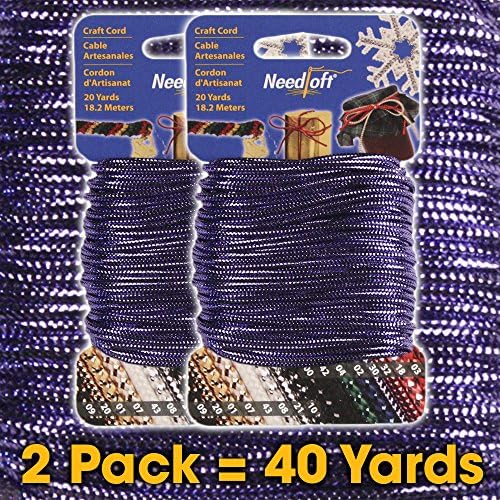 #30 Solid Purple - Needloft® Craft Cord 2 Pack 40 Yards (2x20yds)