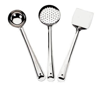 Elegante Stainless Steel Ladle Combo - Set Of 3