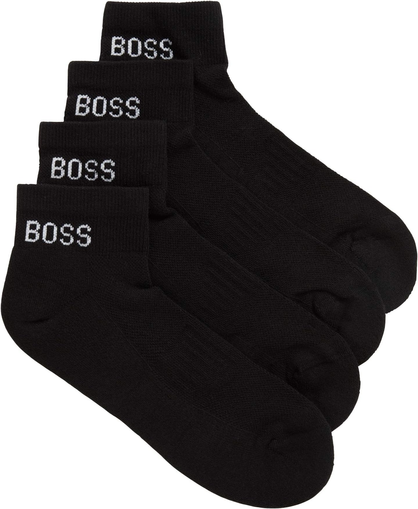 BOSS Mens 2P AS Sport CC Two-pack of ankle-length socks in stretch fabric