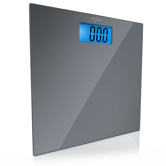 CSL-Computer MyBeo - Digitale Personenwaage Körperwaage | im Slim Design | max. 150kg | 4X DMS Messsensoren | 3,5' 8,9cm LED-