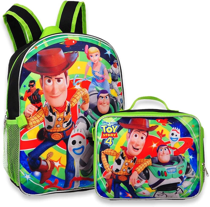 Toy Story 4 16" Backpack with Detachable Matching Lunch Box Amazon