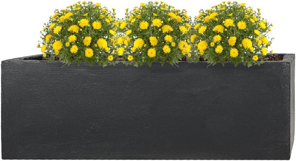 Pflanzwerk® Pflanzkübel Fiberglas TUB Anthrazit 17x50x17cm *Frostbeständig* *UV-Schutz* *Qualitätsware*