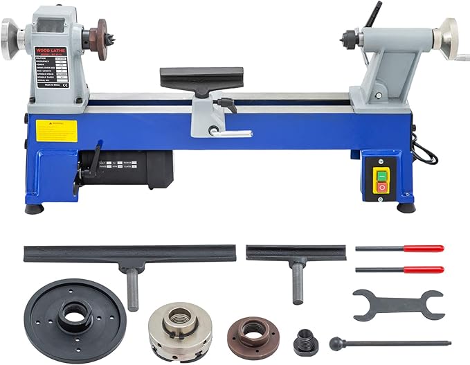 VEVOR MC1018 Woodturning Lathe Variable Speed 5003200 RPM Mini Wood