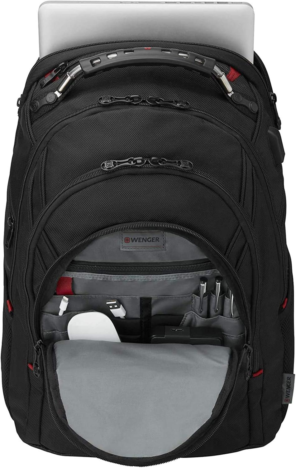 Wenger Ibex Deluxe Laptop Backpack, Fits 14″ to 16″ Laptop, up to 10″ Tablet, 26 l, Unisex, Ideal for Business Uni School Travel Black - Image 4