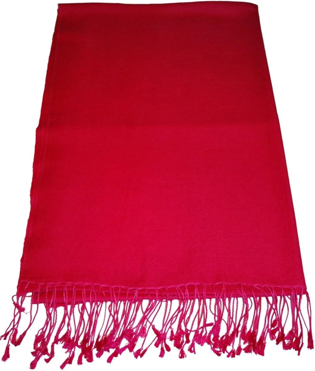 Luxury Red Silk/Cashmere Pashmina Amazon.co.uk Clothing