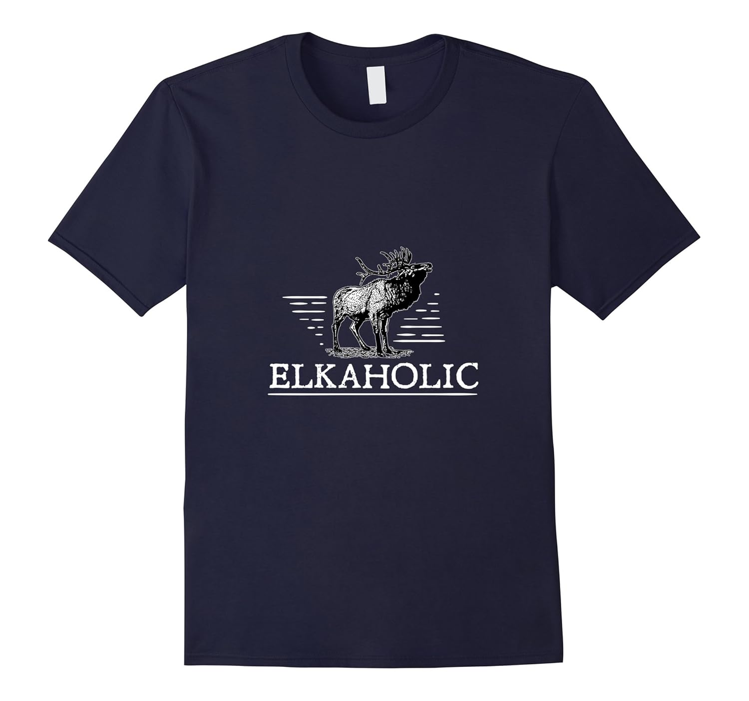 Funny Elkaholic T-Shirt - Moose Elk Hunting Gift Tee-Rose