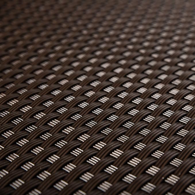 PE-Rattan Terrassen Balkon- Sichtschutz Haga® dunkelbraun 0,9m breit (Meterware)