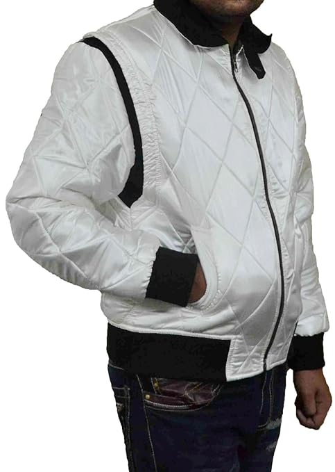 HLS Drive Scorpion Ryan Gosling Movie Silver Satin Jacket with Golden Scorpion